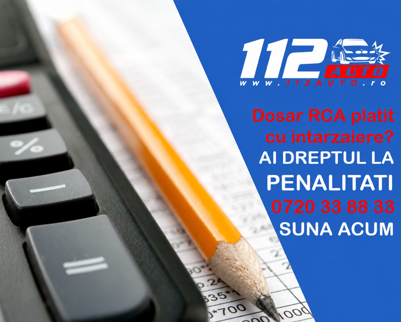 Reclamă 112 Auto cu număr de telefon